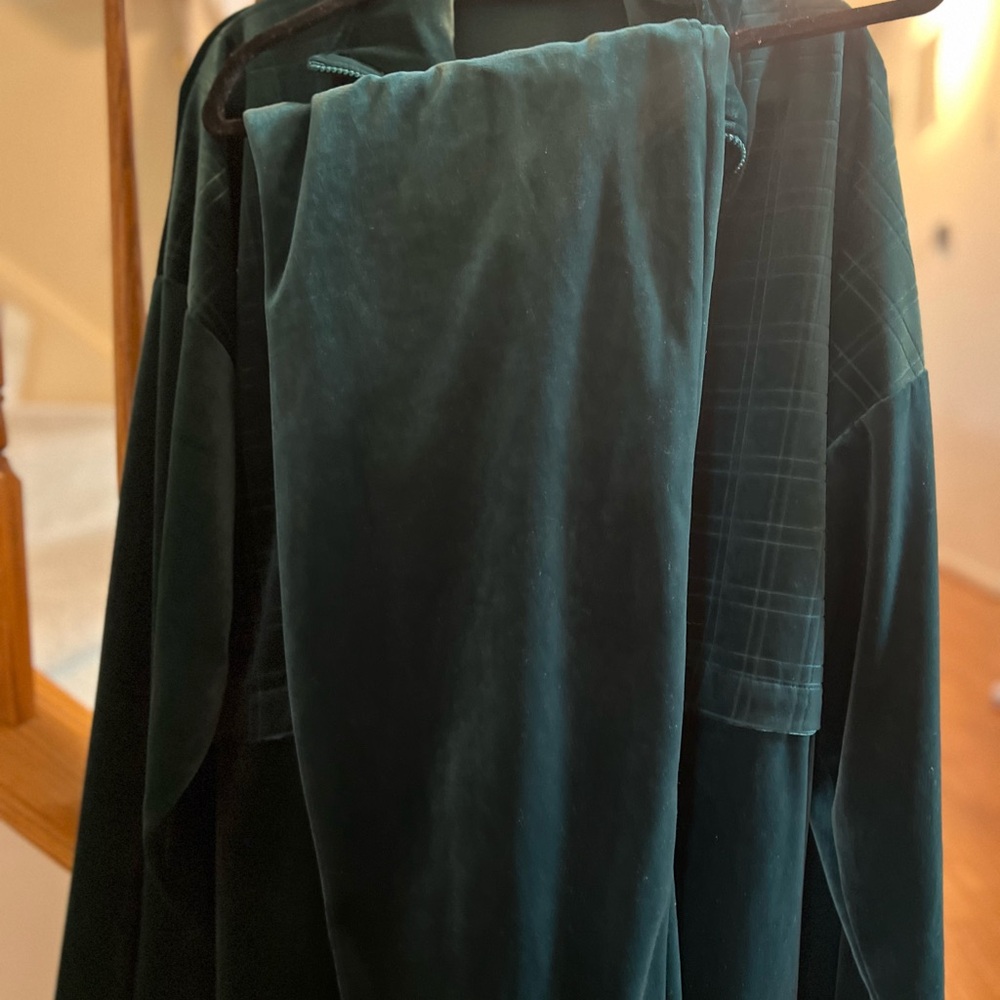 Elegant Teal Velvet Joggers